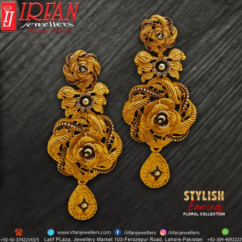 Earrings - Gold Jewellery Designer In Lahore - Girls Earring Design Lahore in Pakistan. Mostly we use earring in daily at home in cheap price.
